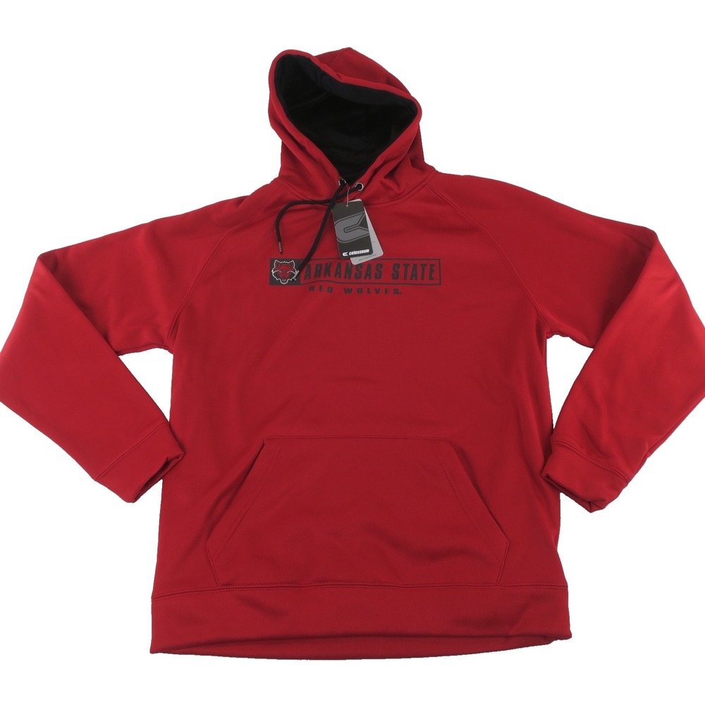 Arkansas State Red Wolves Colosseum Hoodie Sweatshirt Mens Large‎ Red New